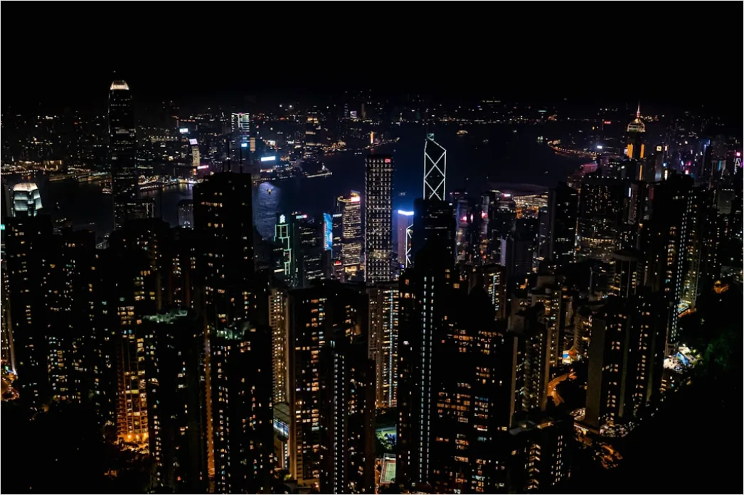 Detail Hong Kong Skyline Victoria Harbor Night Number 15