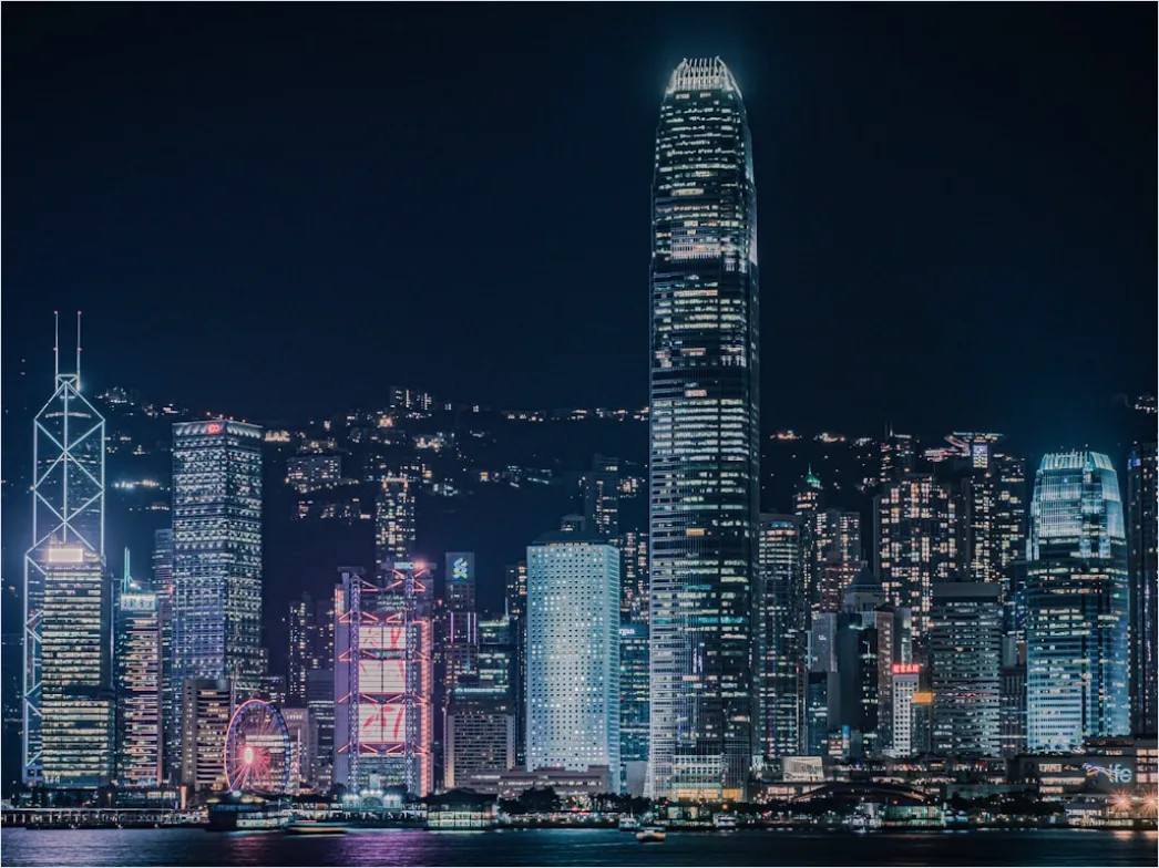 Detail Hong Kong Skyline Victoria Harbor Night Number 9