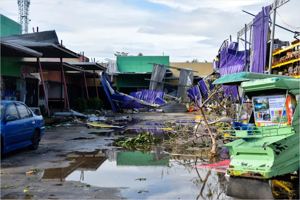 Detail Hurricane Aftermath Debris Street Scene Number 15