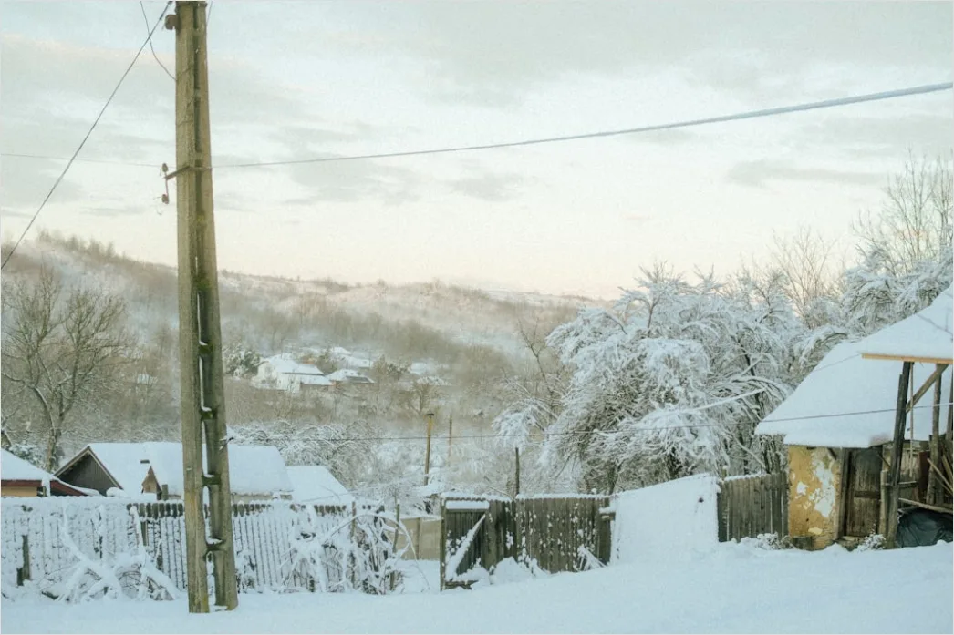 Detail Ice Storm Power Lines Frozen Scene Number 9