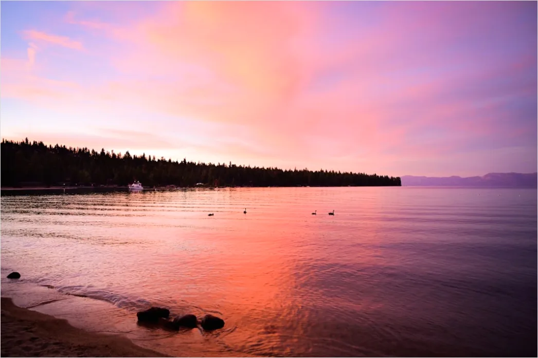 Detail Lake Tahoe Alpine Lake Sunrise Number 11