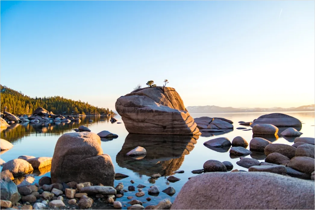 Detail Lake Tahoe Alpine Lake Sunrise Number 4