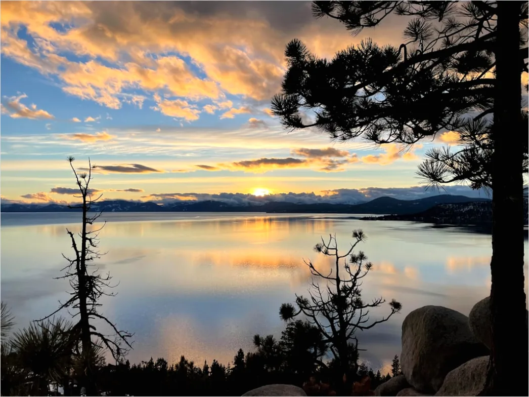 Detail Lake Tahoe Alpine Lake Sunrise Number 6