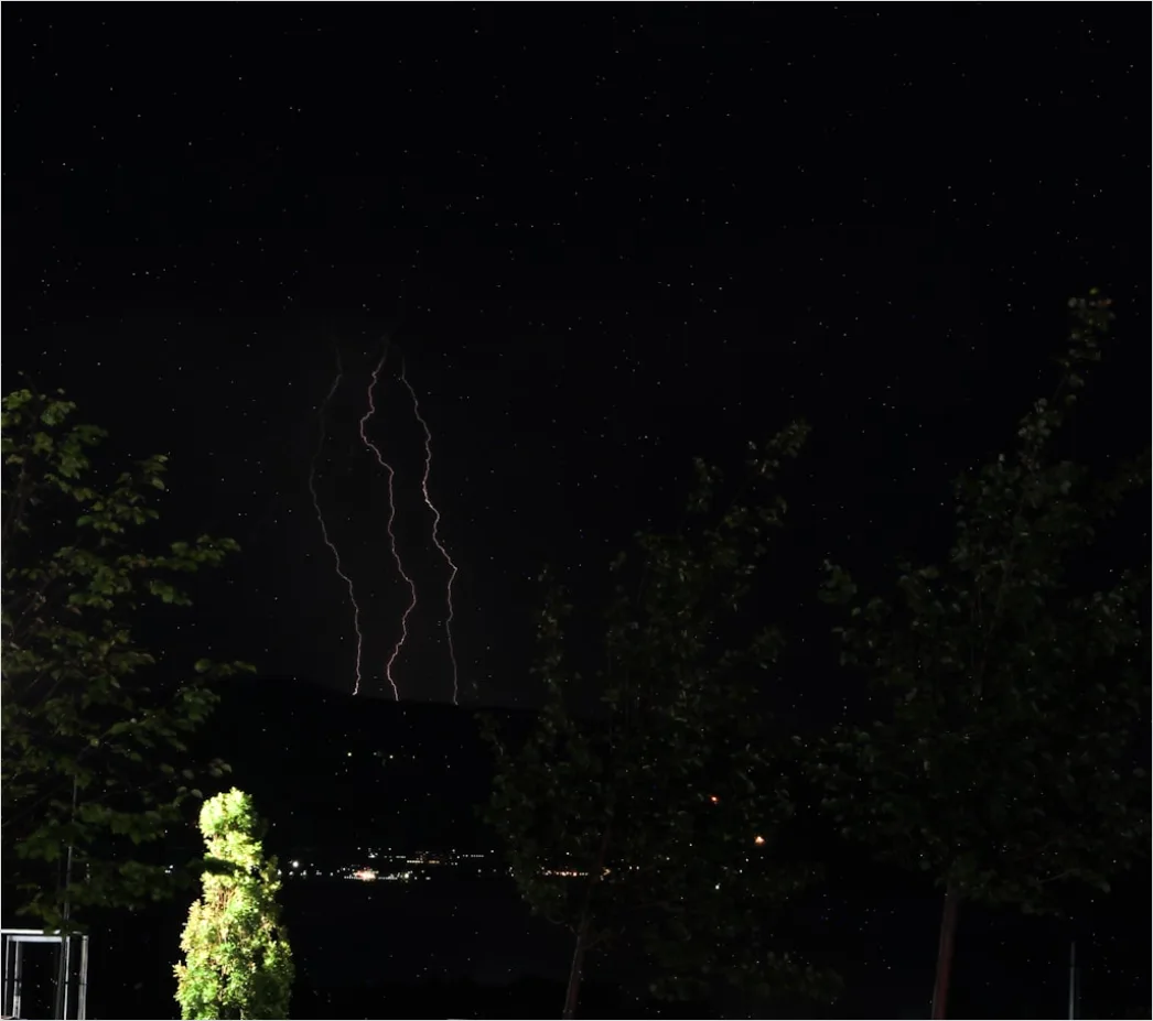 Detail Lightning And Stars Night Sky Number 10