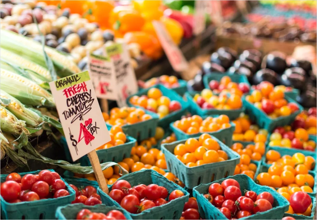 Local Market Vendor Colorful Produce F289