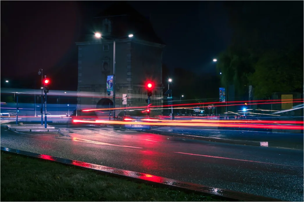Detail Long Exposure Rain Streaks City Number 12