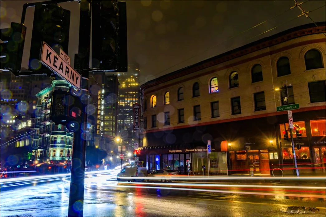 Detail Long Exposure Rain Streaks City Number 13
