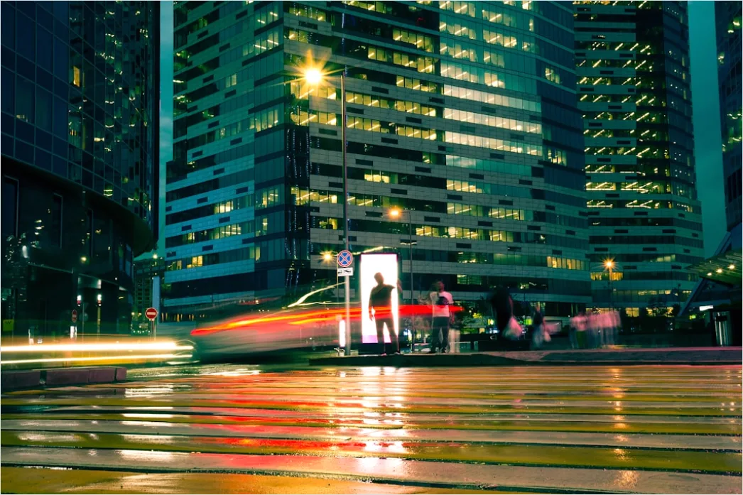 Detail Long Exposure Rain Streaks City Number 16