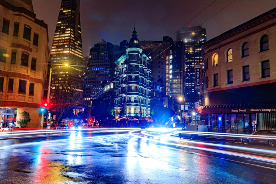 Detail Long Exposure Rain Streaks City Number 18
