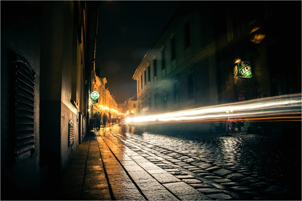 Detail Long Exposure Rain Streaks City Number 8