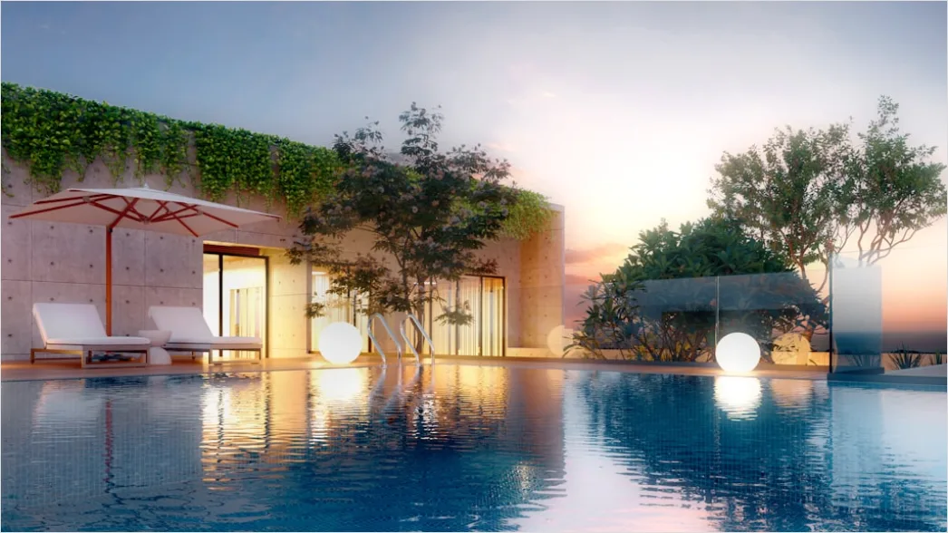 Detail Luxury Resort Infinity Pool Sunset Number 11
