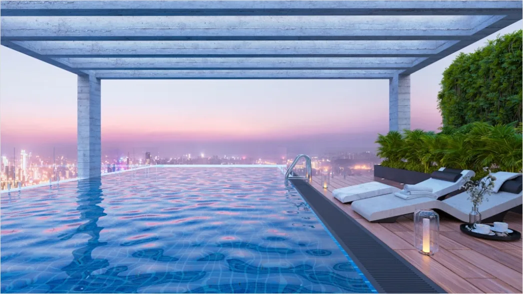 Detail Luxury Resort Infinity Pool Sunset Number 8