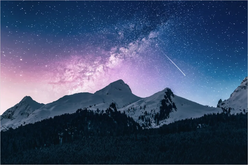 Milky Way Over Mountains Night D751
