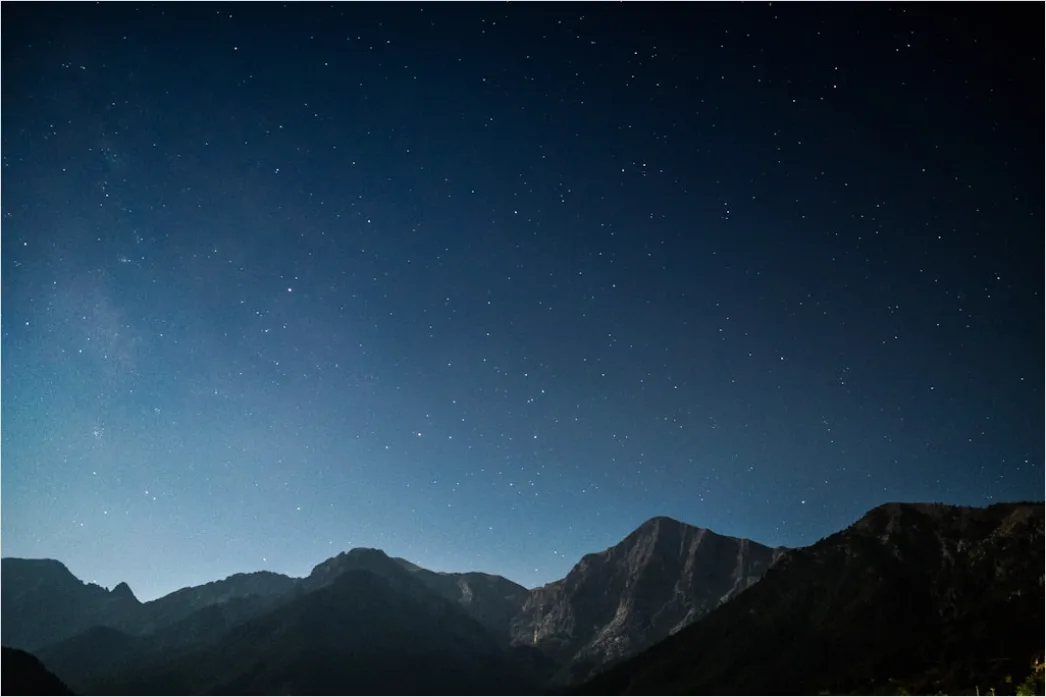 Detail Milky Way Over Mountains Night Number 2