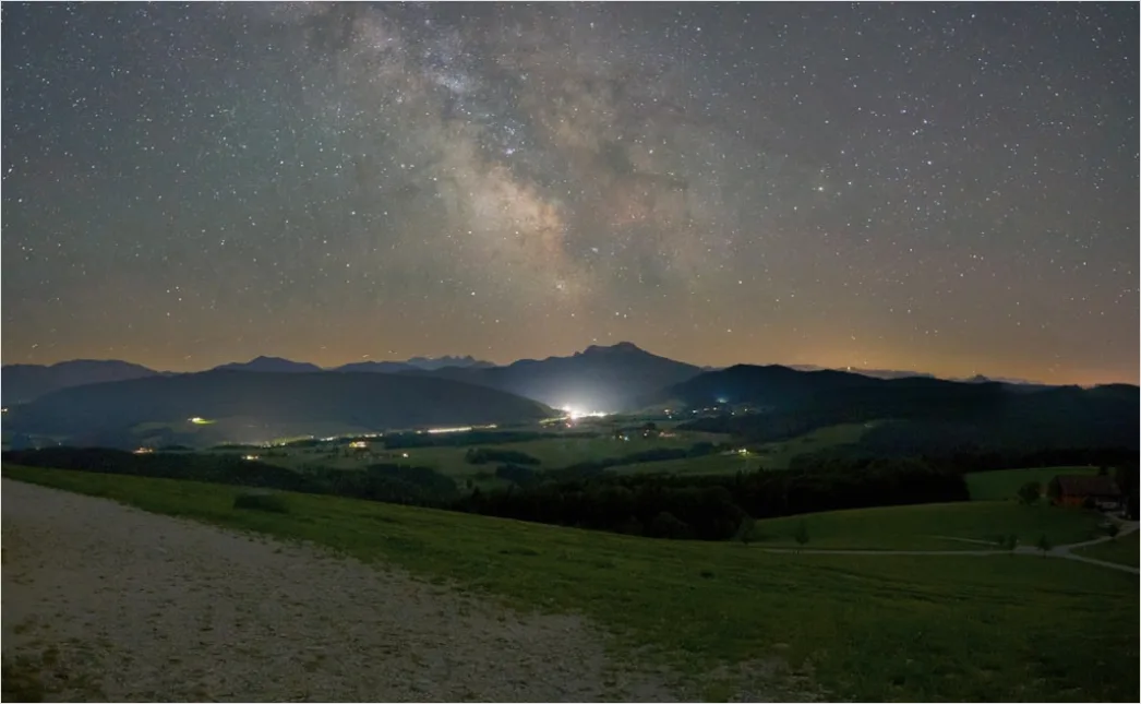 Detail Milky Way Over Mountains Night Number 13