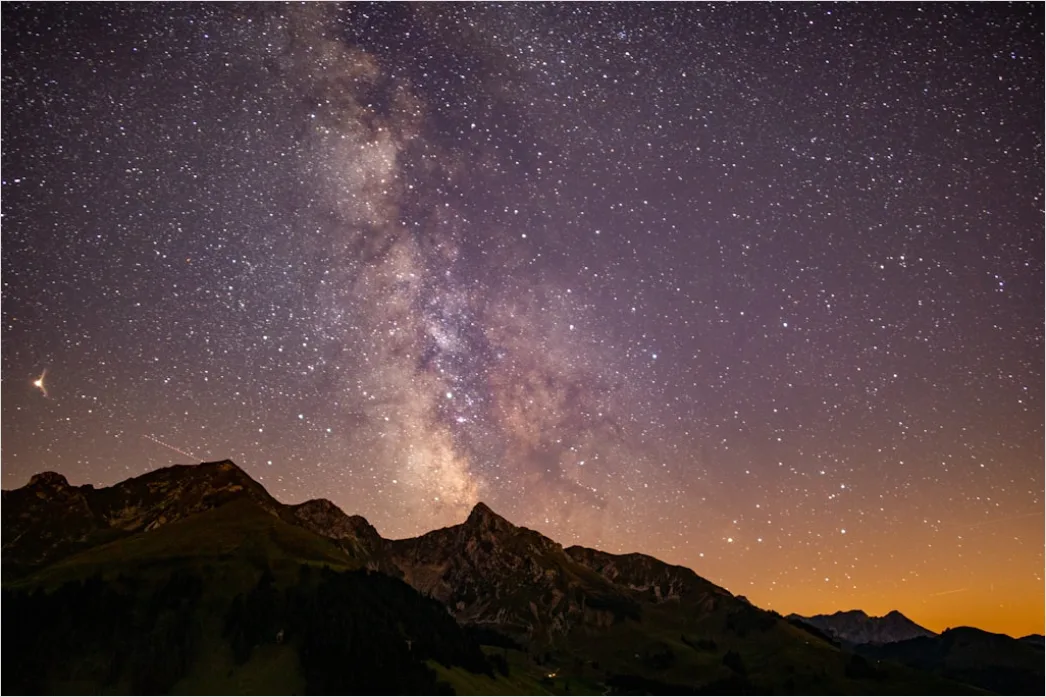 Detail Milky Way Over Mountains Night Number 14