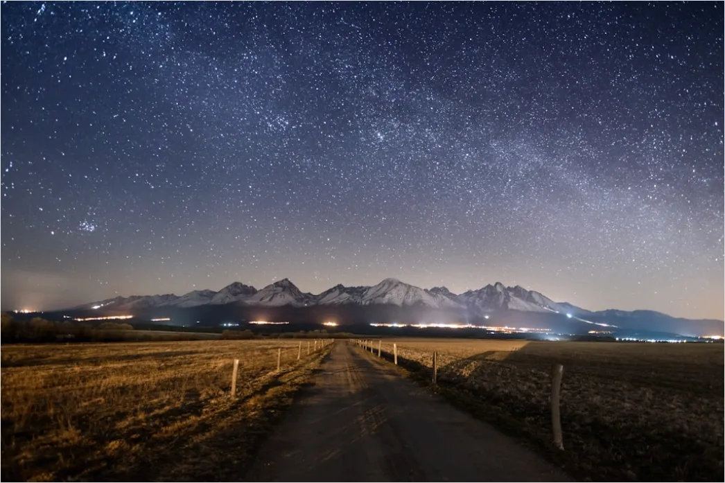 Detail Milky Way Over Mountains Night Number 8
