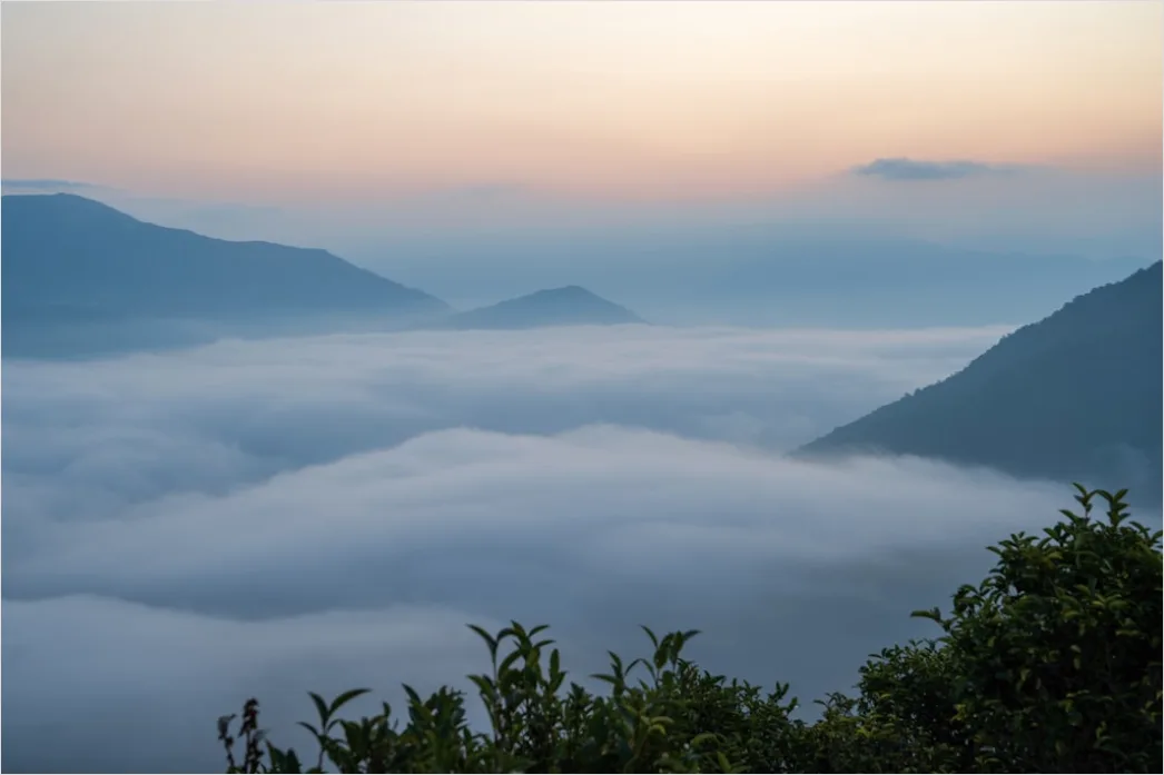 Detail Misty Mountain Valley Sunrise View Number 14