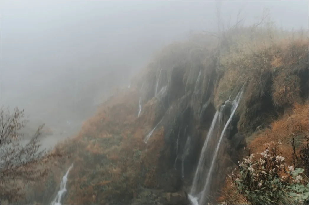 Detail Misty Waterfall Forest Humid Air Number 9