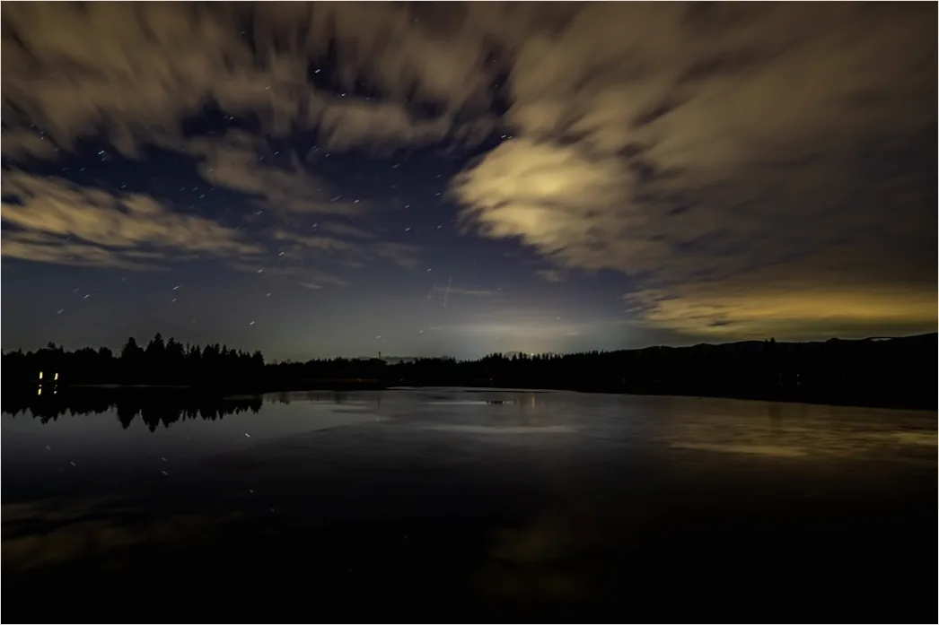Detail Northern Lights Over Lake Reflection Number 12