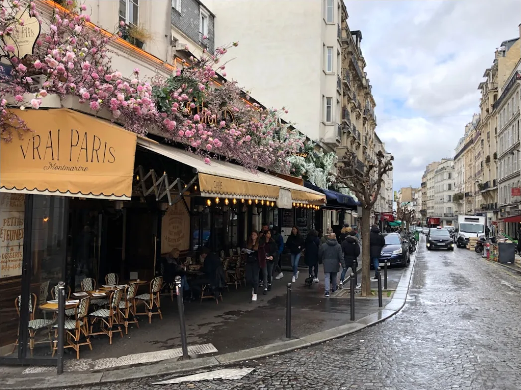 Detail Paris Street Cafe Morning Scene Number 2