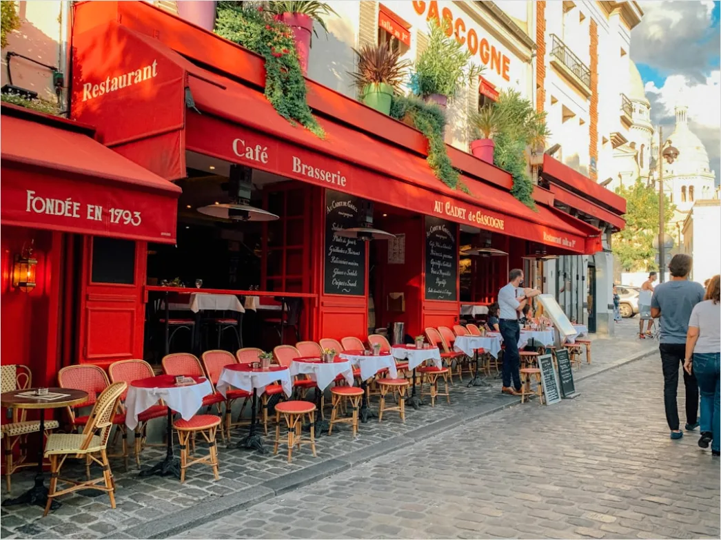 Detail Paris Street Cafe Morning Scene Number 11