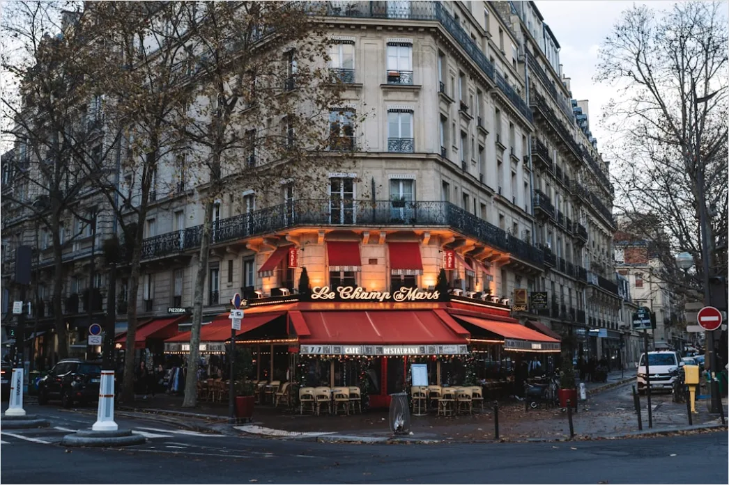 Detail Paris Street Cafe Morning Scene Number 14