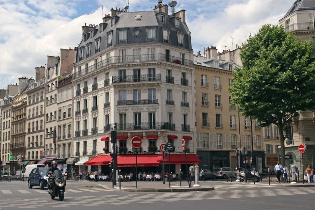 Detail Paris Street Cafe Morning Scene Number 15