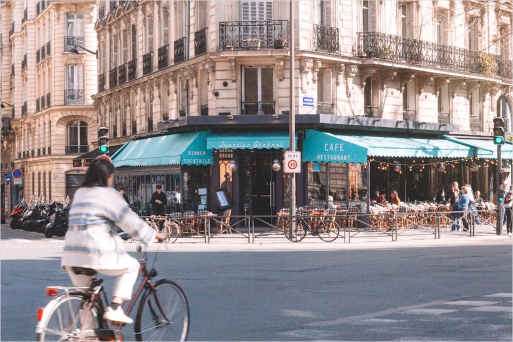 Detail Paris Street Cafe Morning Scene Number 16