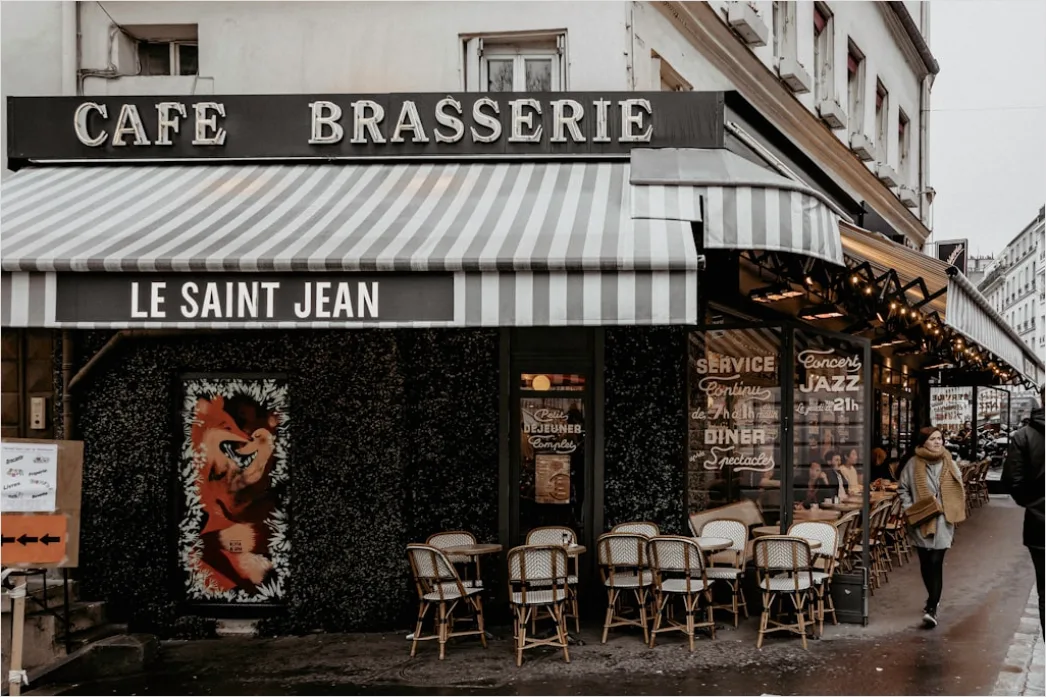 Detail Paris Street Cafe Morning Scene Number 4
