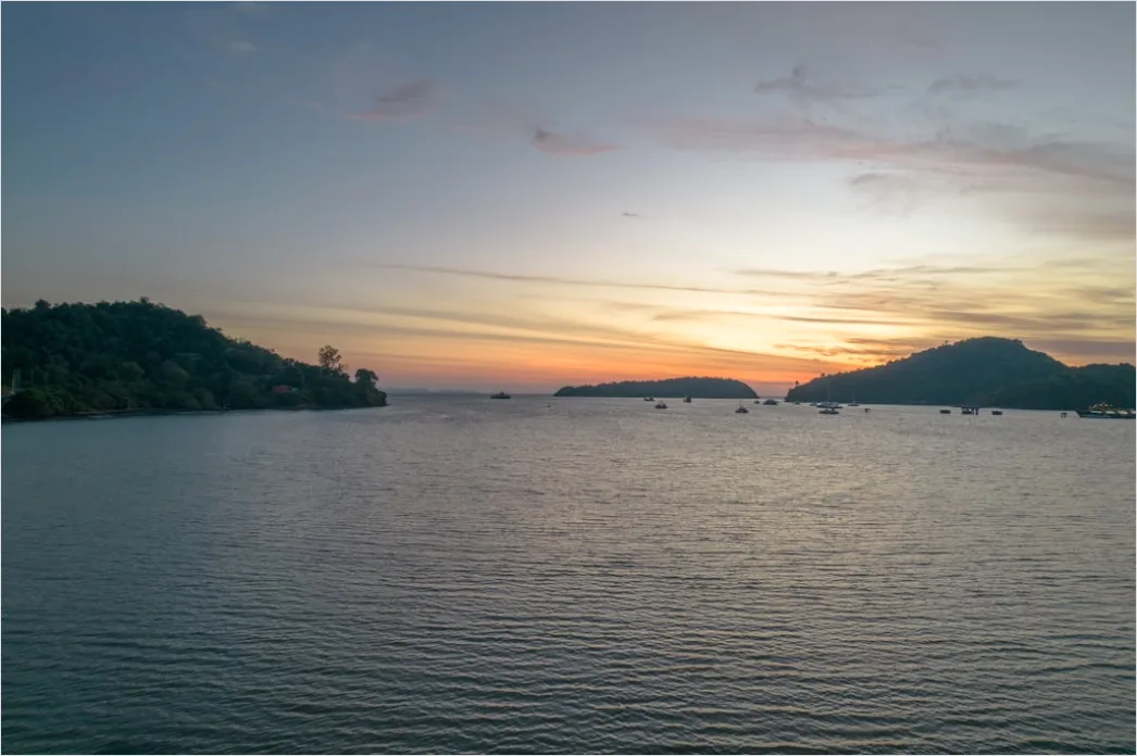 Detail Phuket Beach Longtail Boat Sunrise Number 16