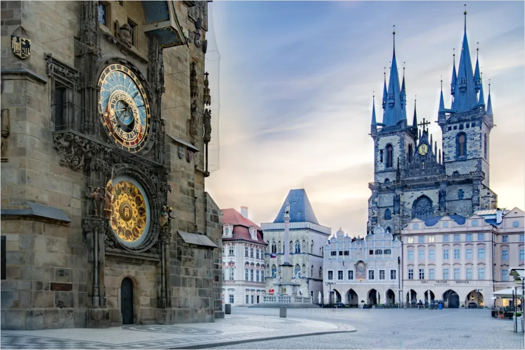 Detail Prague Old Town Square Sunrise Number 2