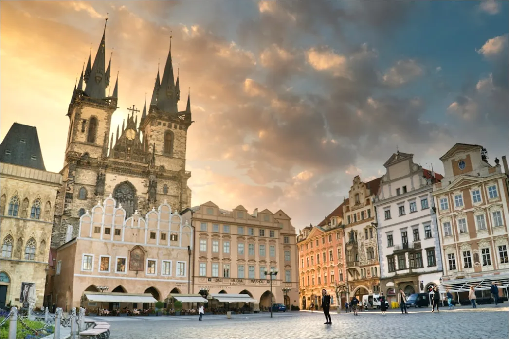 Detail Prague Old Town Square Sunrise Number 3