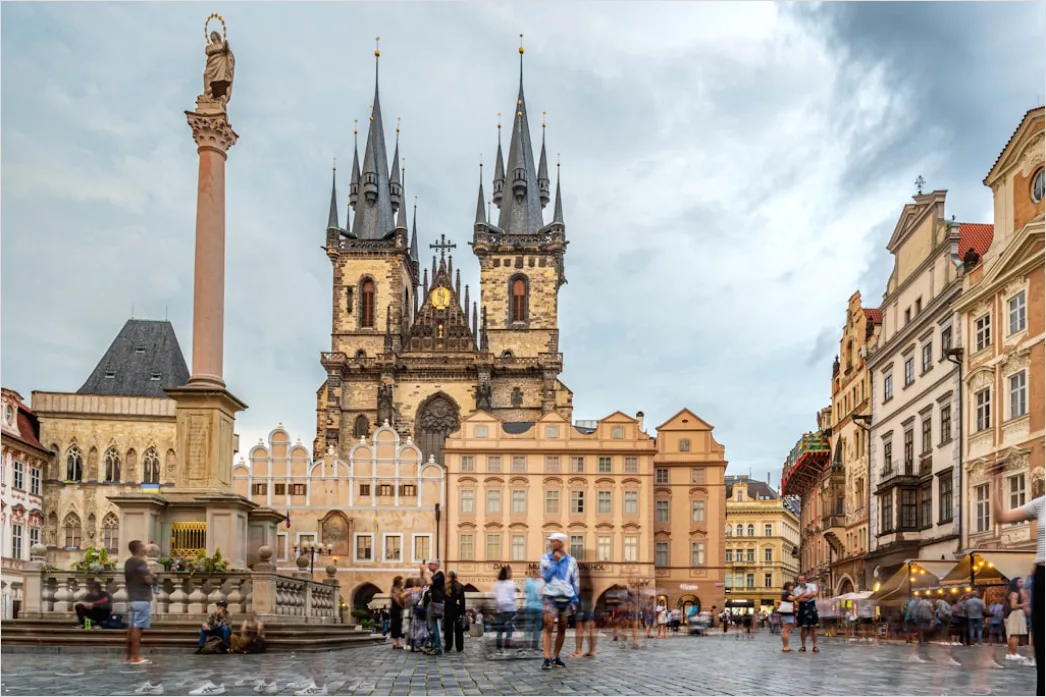 Detail Prague Old Town Square Sunrise Number 5