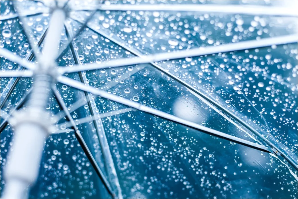 Detail Raindrops On Umbrella Macro Close Up Number 16