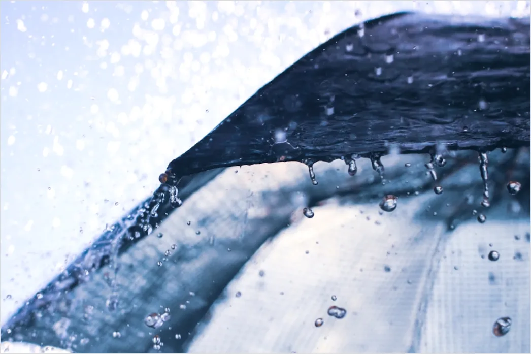 Detail Raindrops On Umbrella Macro Close Up Number 20