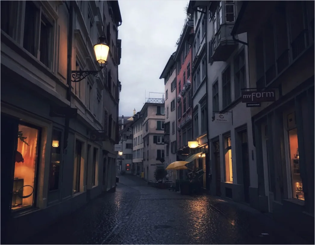 Rainy Alley Neon Lights Bokeh 50c7