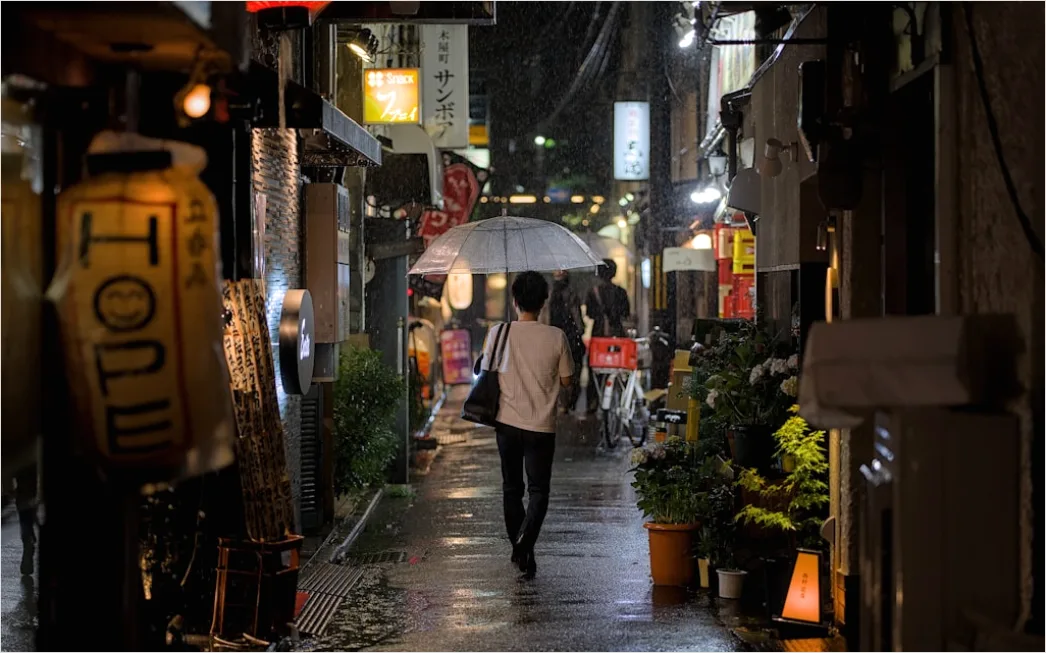 Detail Rainy Alley Neon Lights Bokeh Number 20