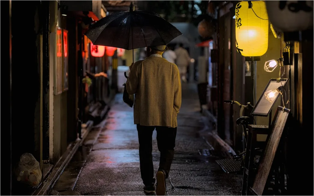 Detail Rainy Alley Neon Lights Bokeh Number 10