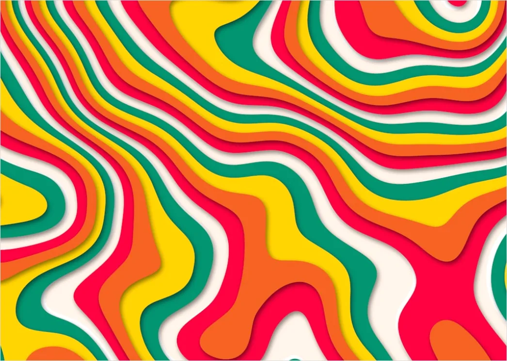 Detail Retro 70s Groovy Pattern Number 8
