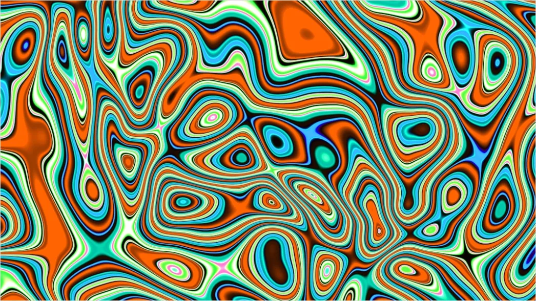 Detail Retro 70s Groovy Pattern Number 9