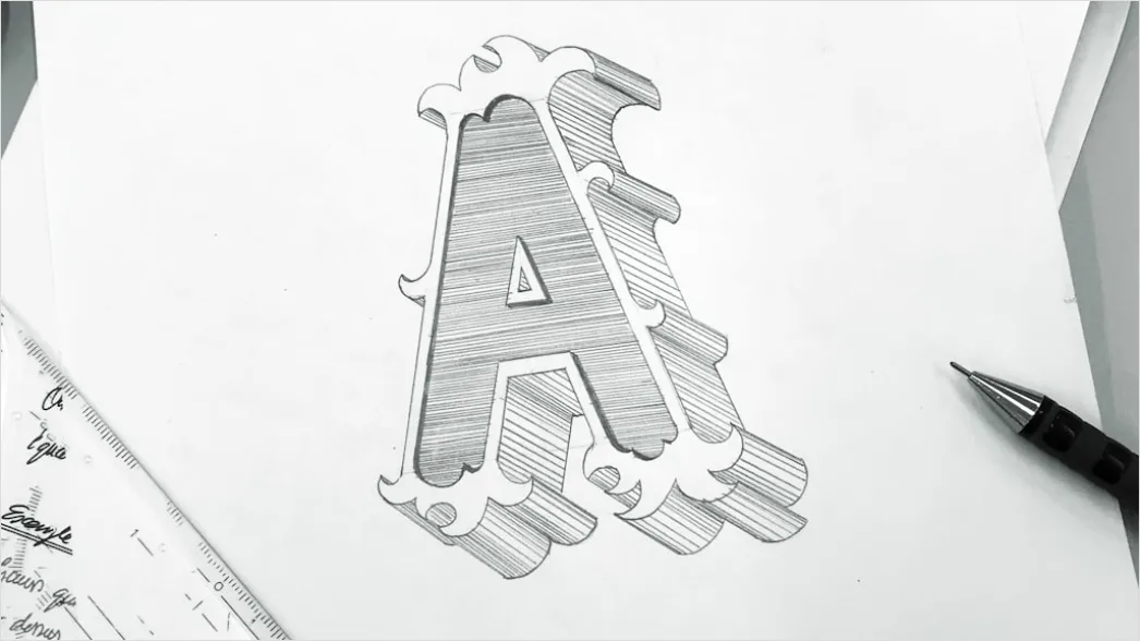 Detail Retro 70s Lettering Design Number 14