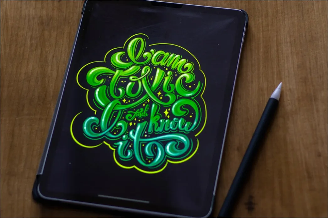 Detail Retro 70s Lettering Design Number 3