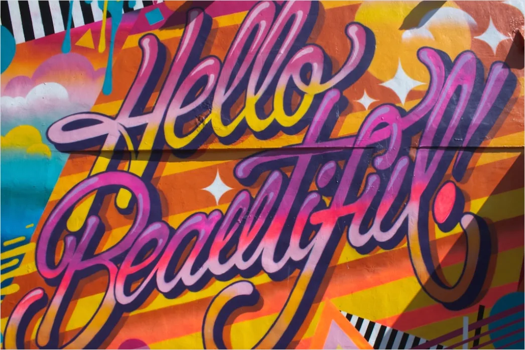 Detail Retro 70s Lettering Design Number 9