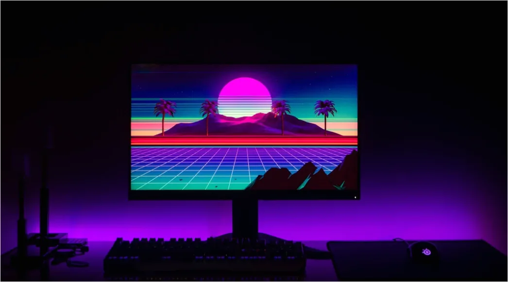 Detail Retro 80s Synthwave Background Number 7