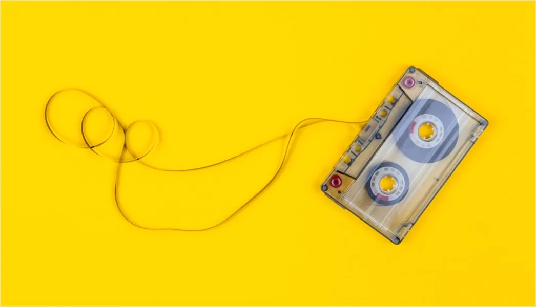 Detail Retro Cassette Tape Illustration Number 6