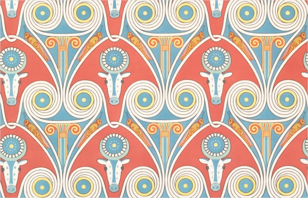 Detail Retro Celestial Pattern Background Number 9