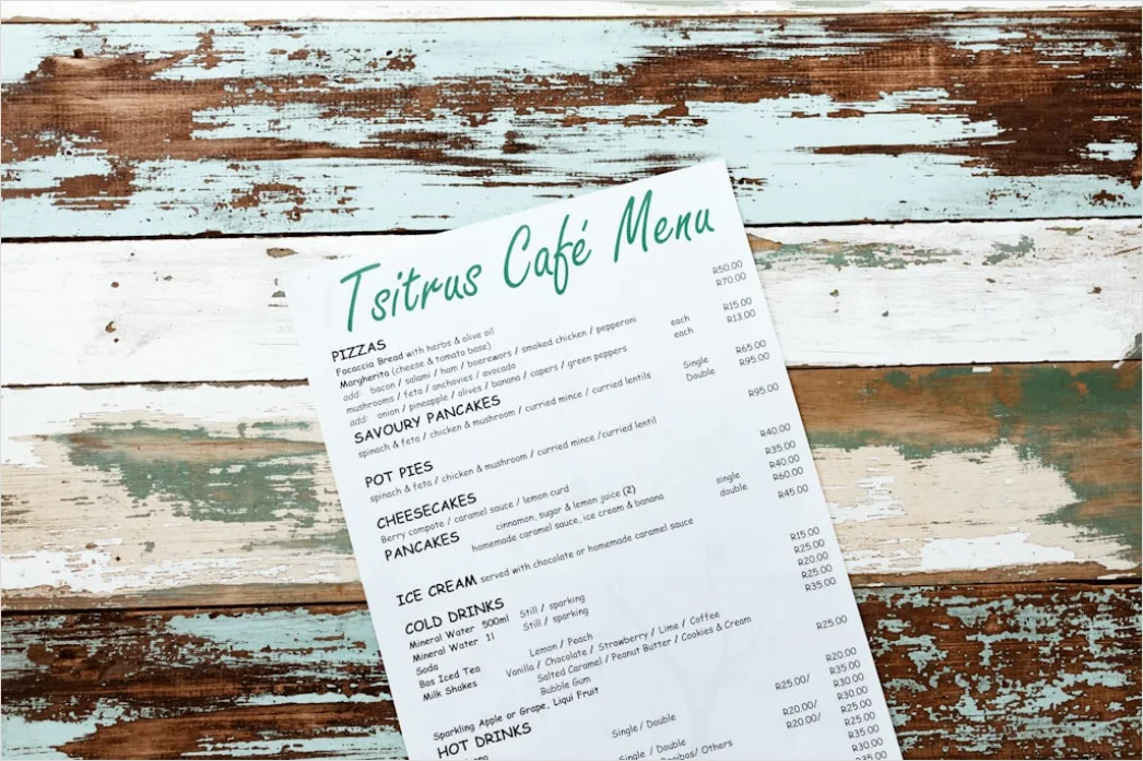 Detail Retro Diner Menu Template Number 17