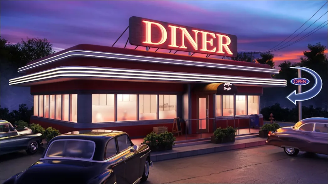 Detail Retro Diner Menu Template Number 7