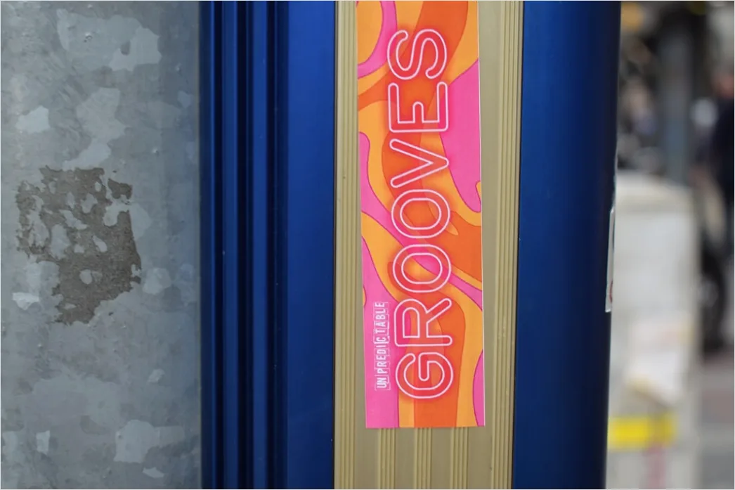 Detail Retro Groovy Font Poster Number 2